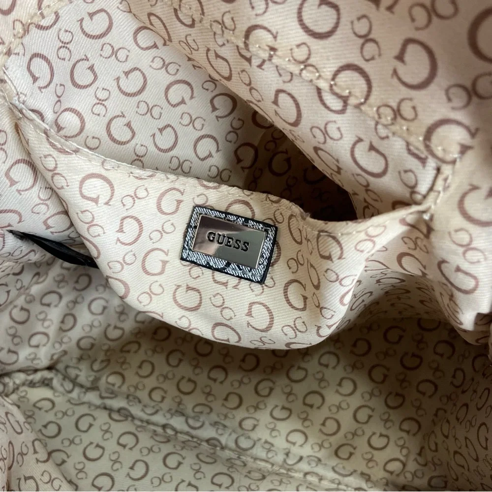 Guess Gray Signature Backpack Purse Bag
